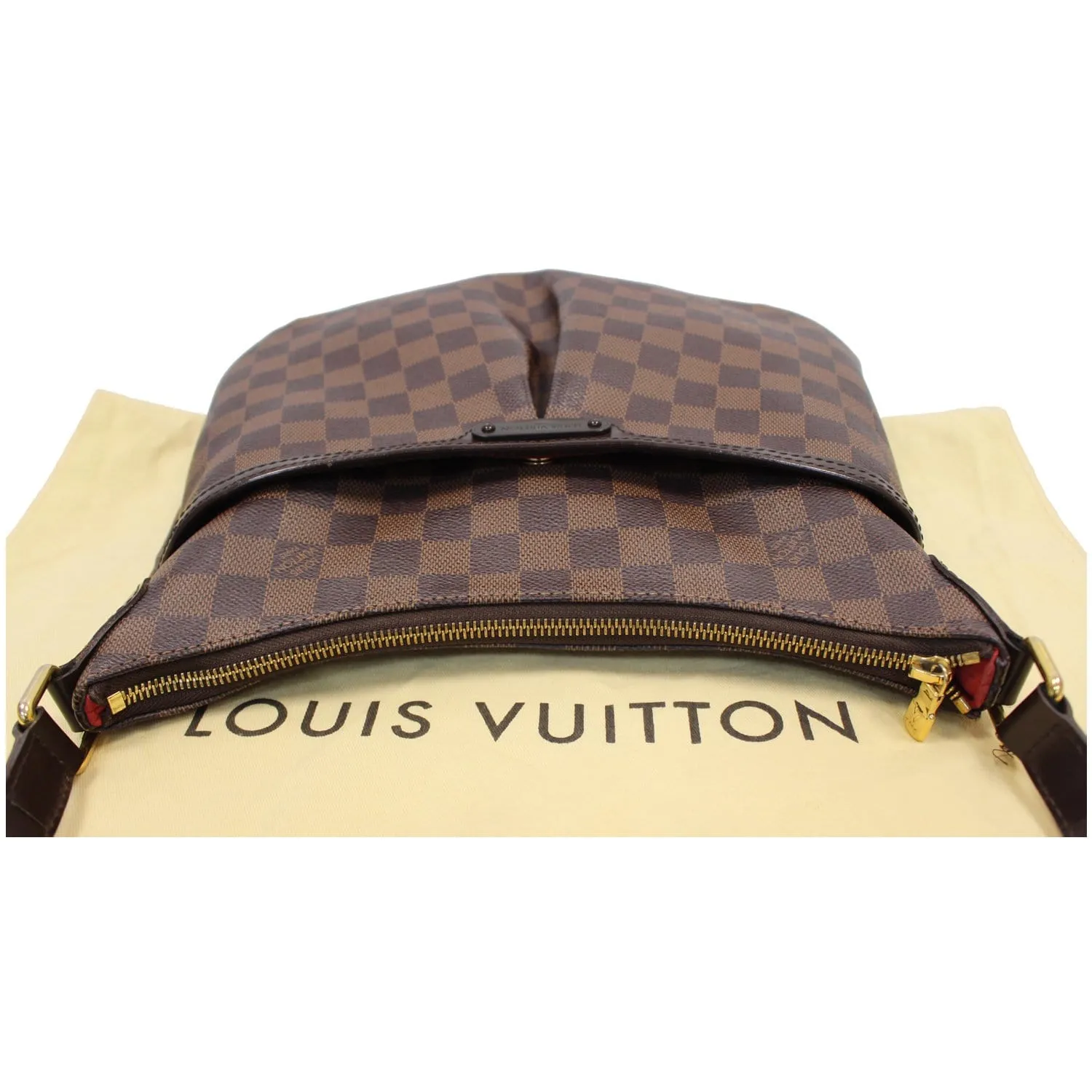 LOUIS VUITTON Bloomsbury PM Damier Ebene Crossbody Bag Brown