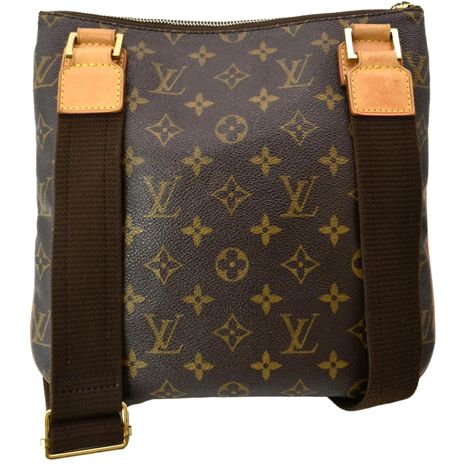 LOUIS VUITTON Bosphore Pochette Monogram Canvas Shoulder Bag Brown
