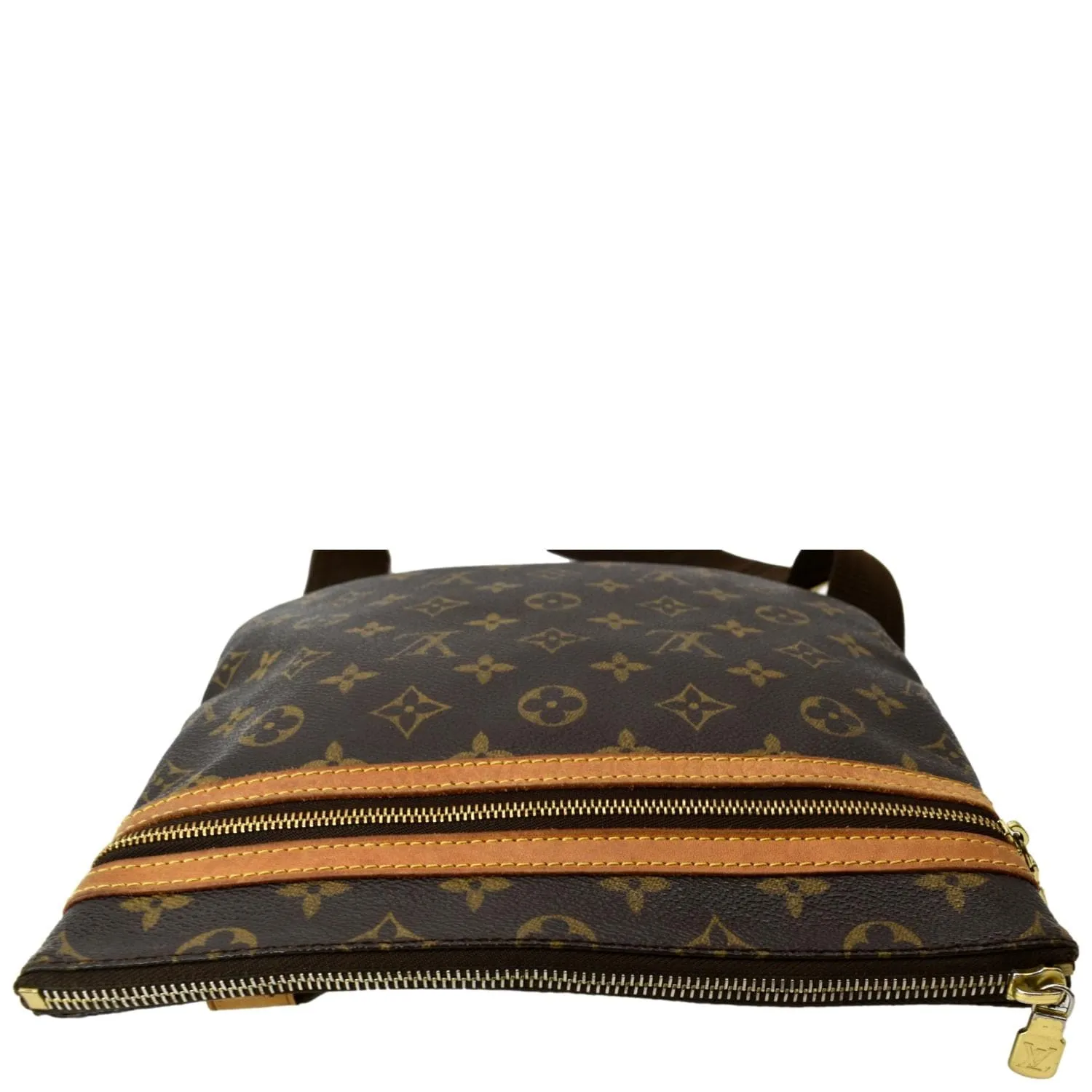 LOUIS VUITTON Bosphore Pochette Monogram Canvas Shoulder Bag Brown