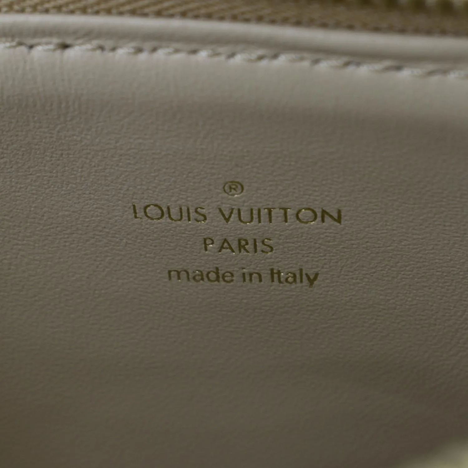 LOUIS VUITTON Coussin BB Monogram Embossed Leather Shoulder Bag Gold