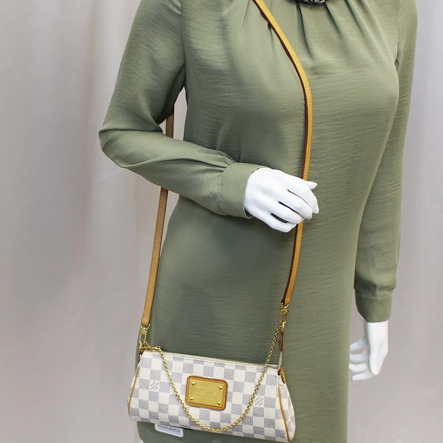 LOUIS VUITTON Damier Azur Eva Clutch Crossbody Bag