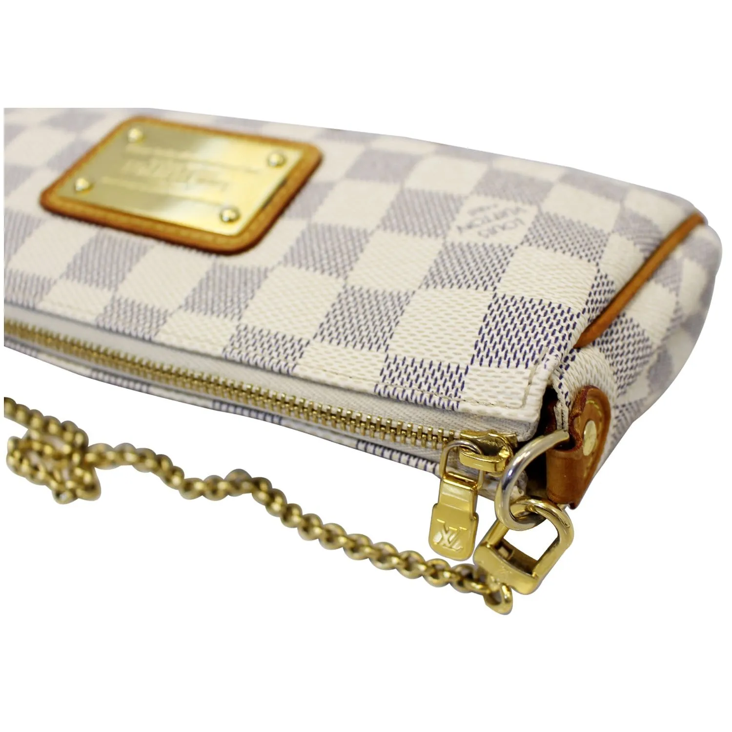 LOUIS VUITTON Damier Azur Eva Clutch Crossbody Bag