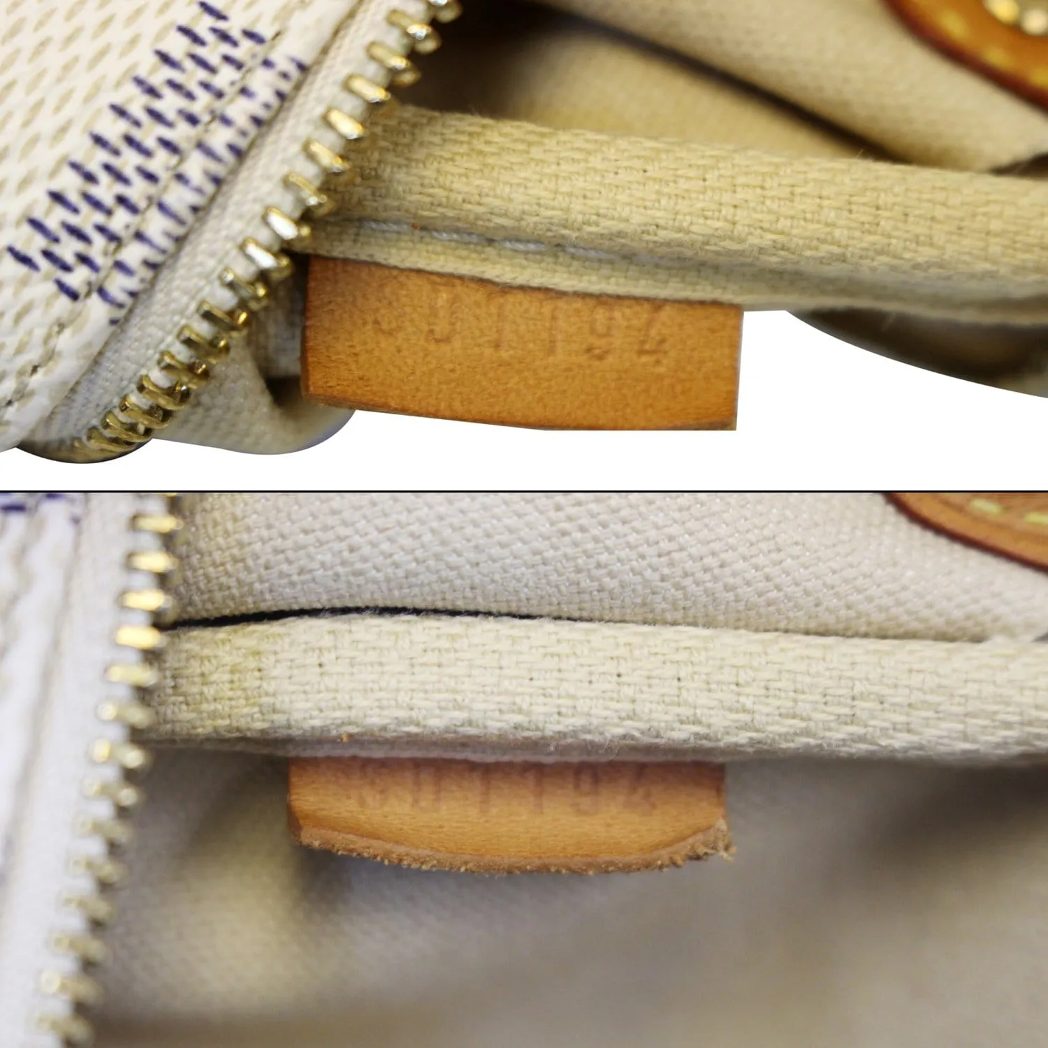 LOUIS VUITTON Damier Azur Eva Clutch Crossbody Bag