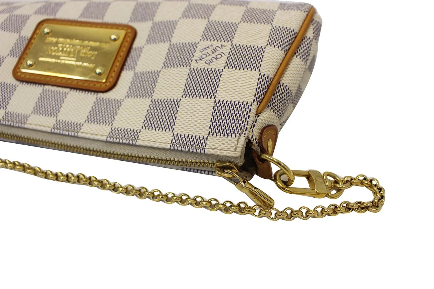 LOUIS VUITTON Damier Azur Eva Clutch Crossbody Bag