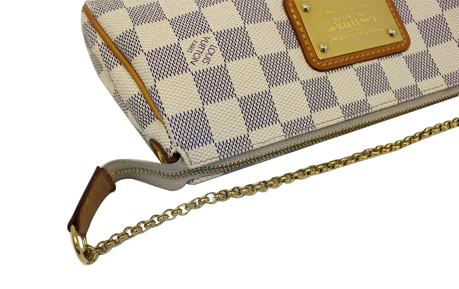 LOUIS VUITTON Damier Azur Eva Clutch Crossbody Bag