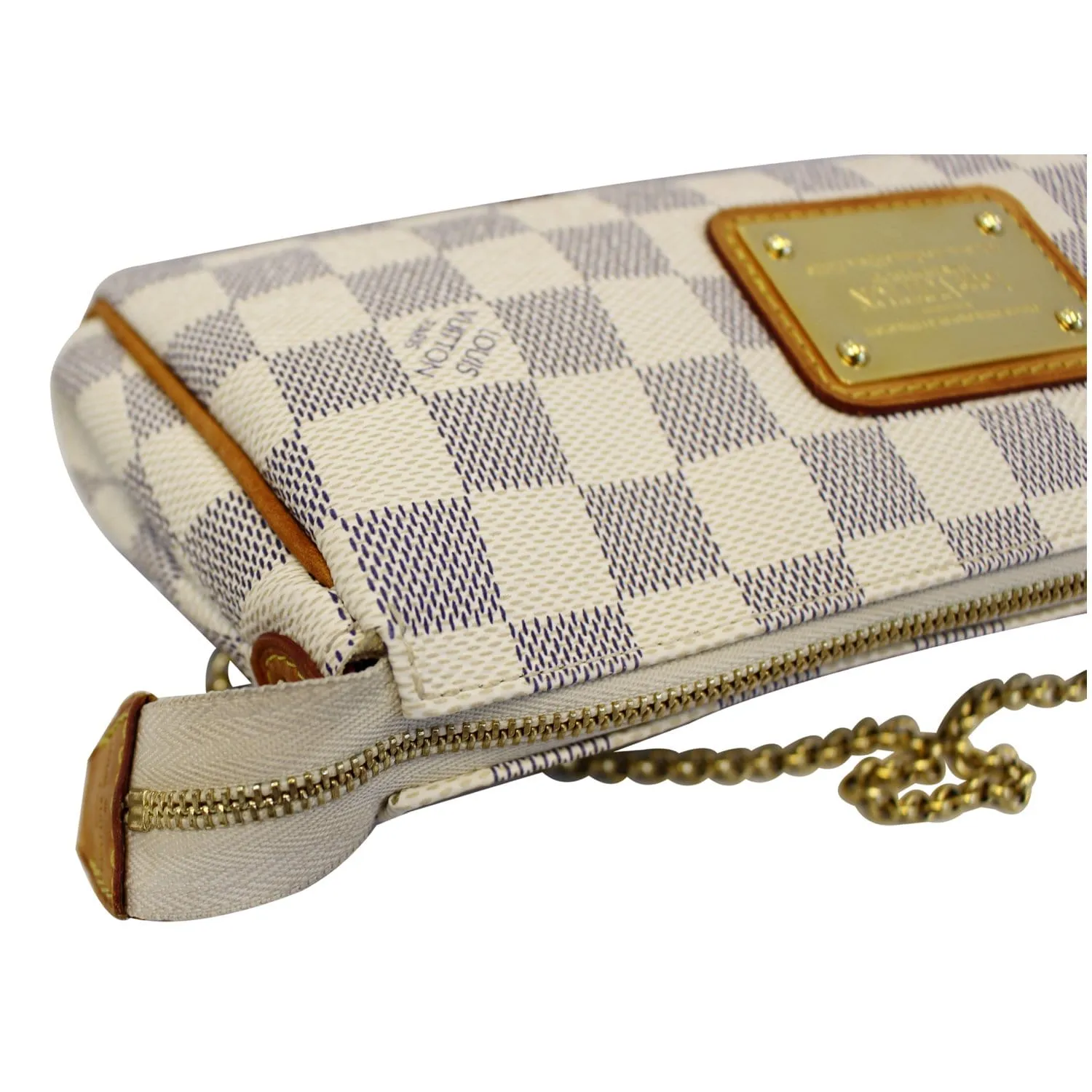 LOUIS VUITTON Damier Azur Eva Clutch Crossbody Bag