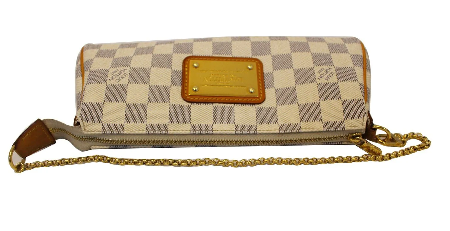 LOUIS VUITTON Damier Azur Eva Clutch Crossbody Bag