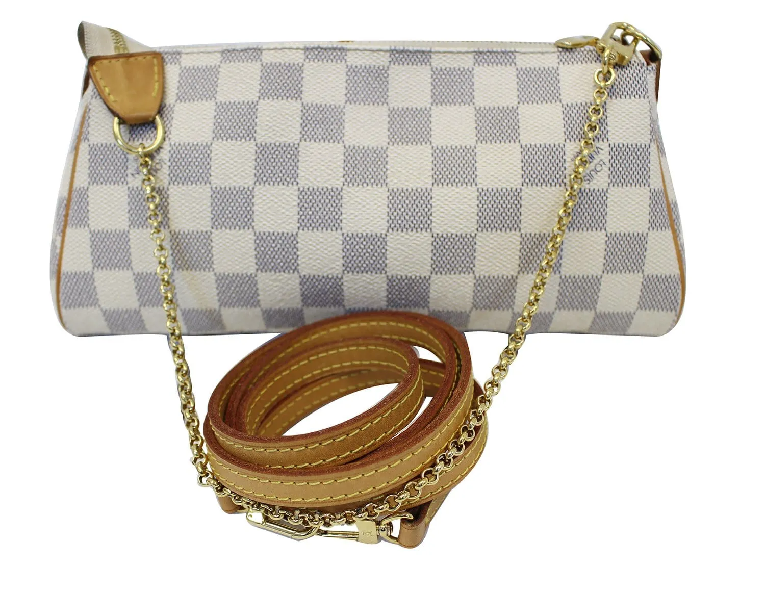 LOUIS VUITTON Damier Azur Eva Clutch Crossbody Bag