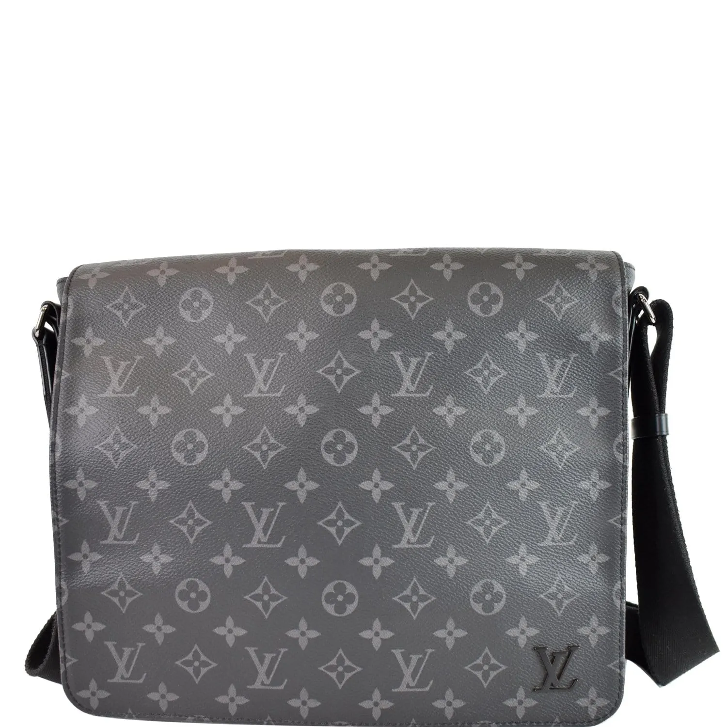 LOUIS VUITTON District PM Monogram Eclipse Messenger Bag Black