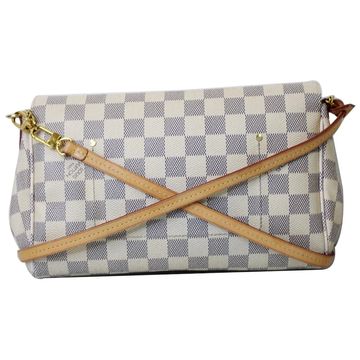 LOUIS VUITTON Favorite MM Damier Azur Crossbody Bag White