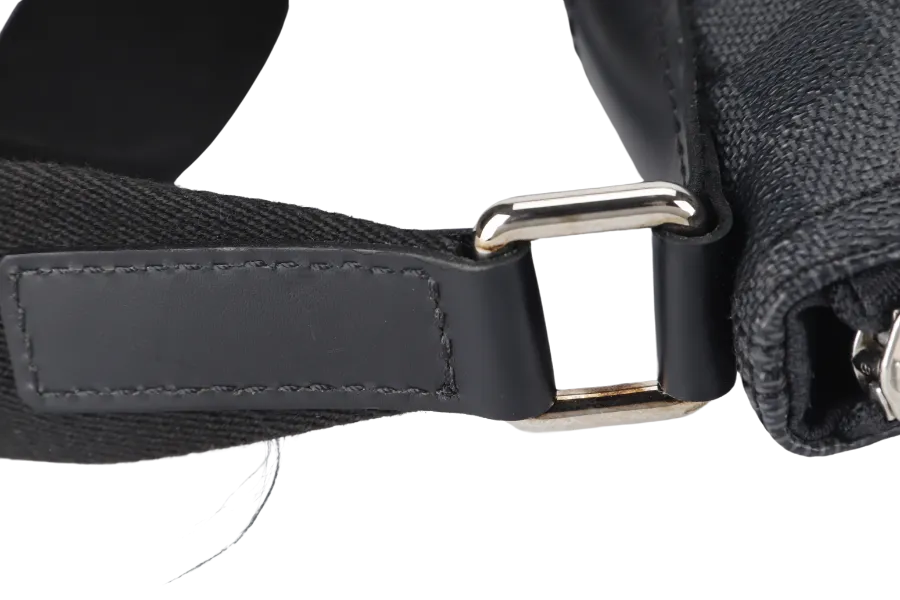 LOUIS VUITTON MICK MM MESSENGER BAG (N41106) DAMIER GRAPHITE SILVER HARDWARE WITH DUST COVER