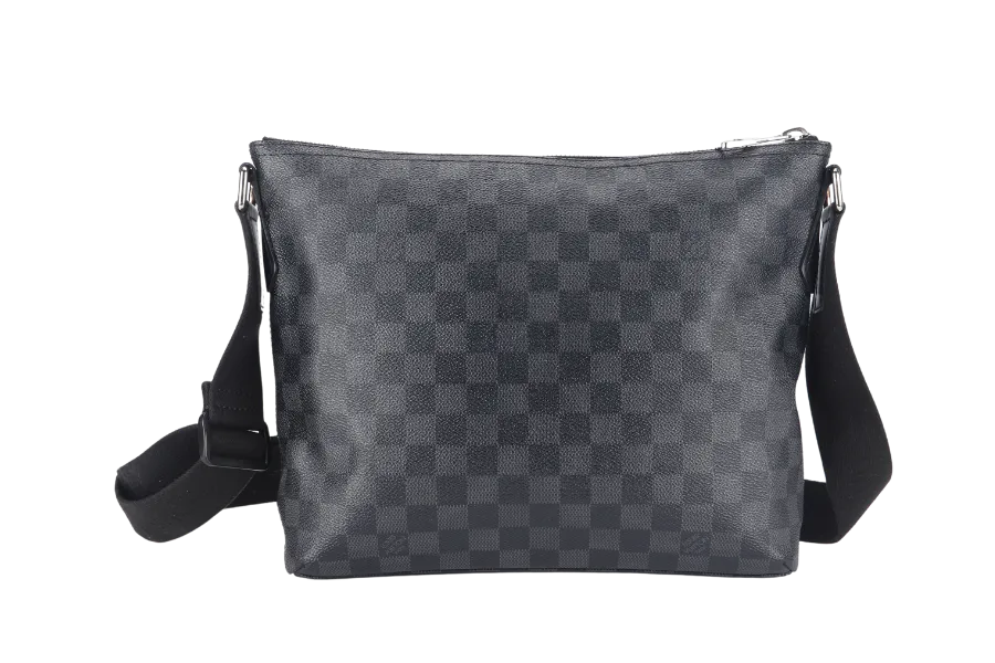 LOUIS VUITTON MICK MM MESSENGER BAG (N41106) DAMIER GRAPHITE SILVER HARDWARE WITH DUST COVER
