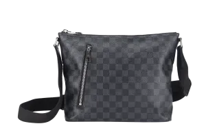 LOUIS VUITTON MICK MM MESSENGER BAG (N41106) DAMIER GRAPHITE SILVER HARDWARE WITH DUST COVER