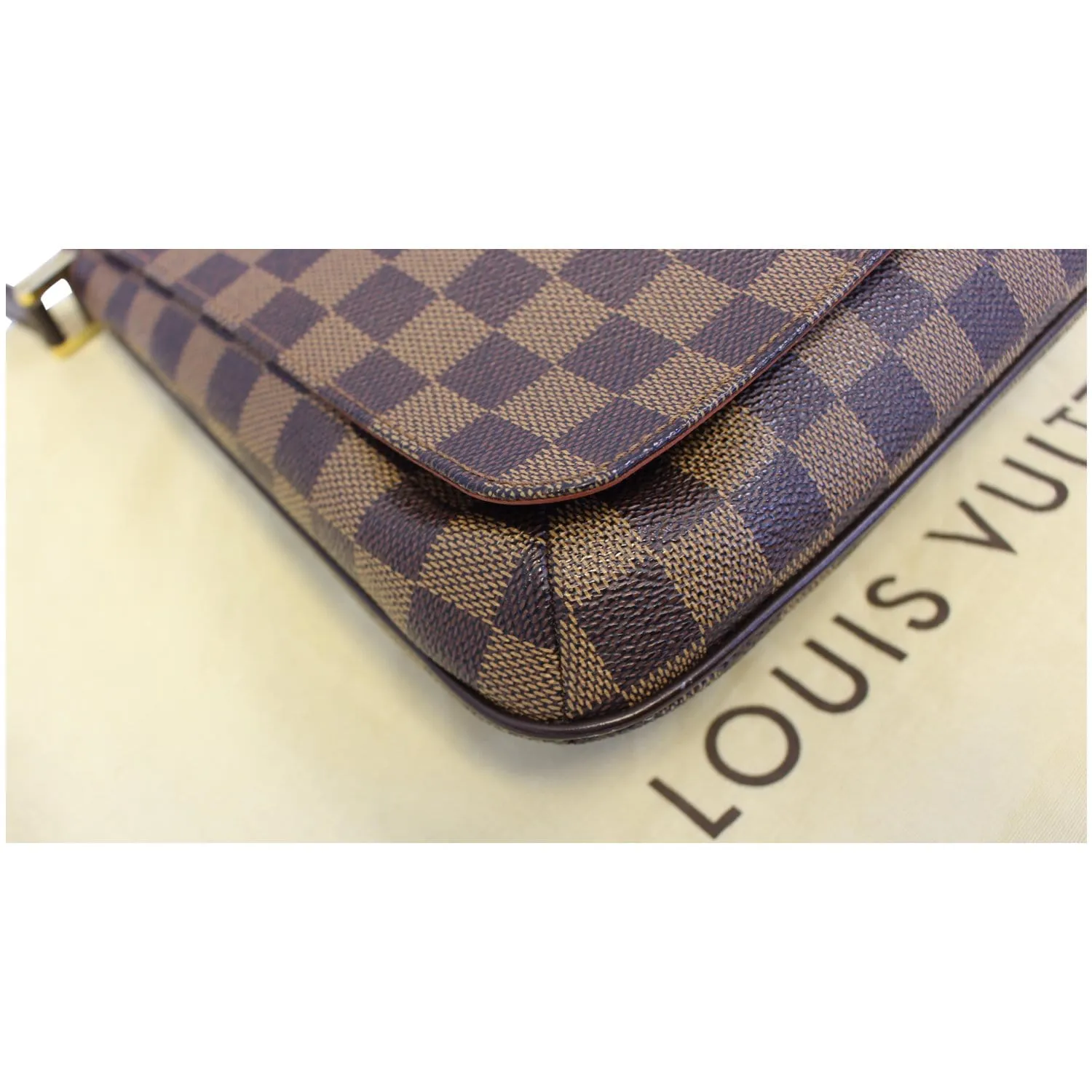 LOUIS VUITTON Musette Salsa Damier Ebene Crossbody Bag Brown