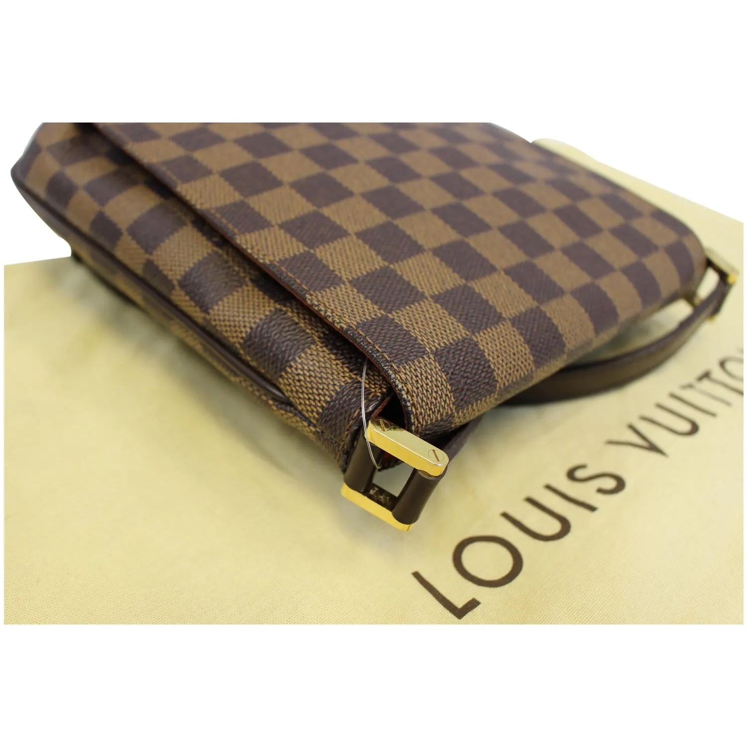 LOUIS VUITTON Musette Salsa Damier Ebene Crossbody Bag Brown