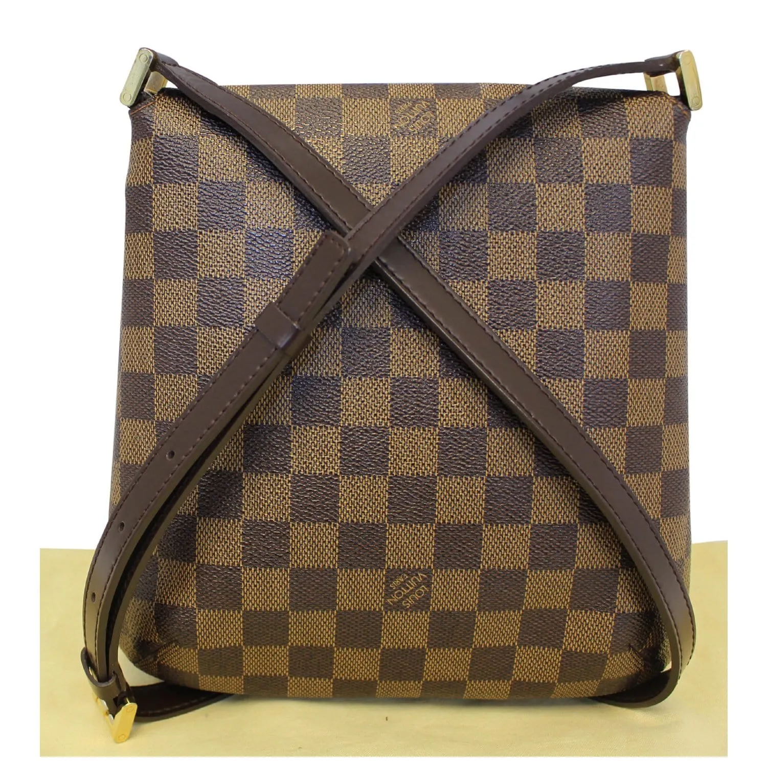 LOUIS VUITTON Musette Salsa Damier Ebene Crossbody Bag Brown
