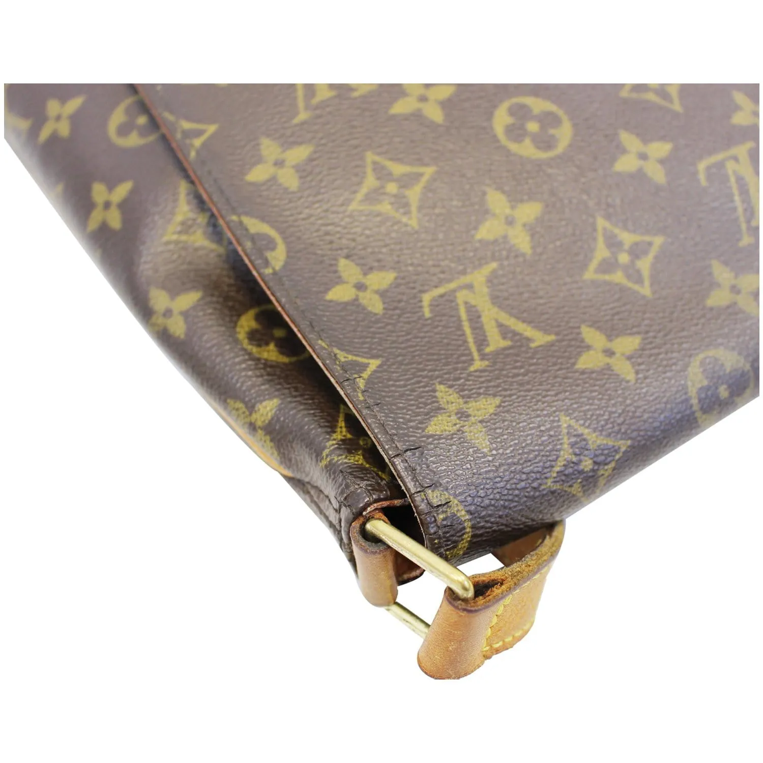 LOUIS VUITTON Musette Salsa GM Monogram Canvas Crossbody Bag Brown