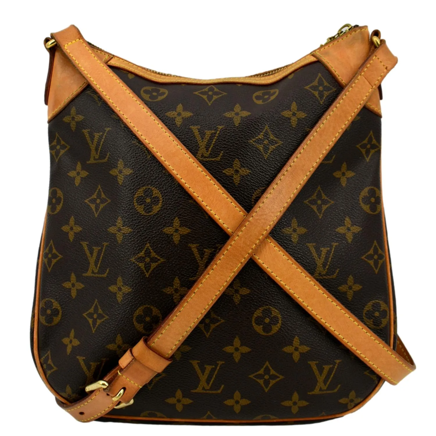LOUIS VUITTON Odeon PM Monogram Canvas Crossbody Bag Brown