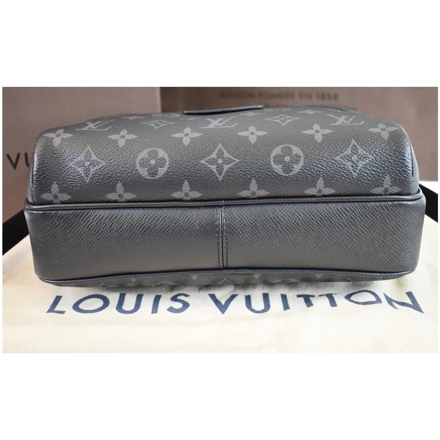 LOUIS VUITTON Outdoor Messenger Eclipse Canvas Crossbody Bag Black