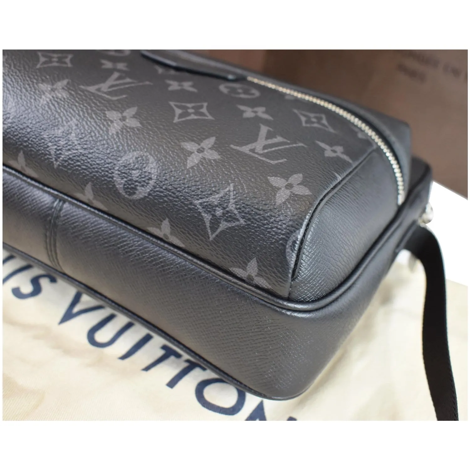LOUIS VUITTON Outdoor Messenger Eclipse Canvas Crossbody Bag Black