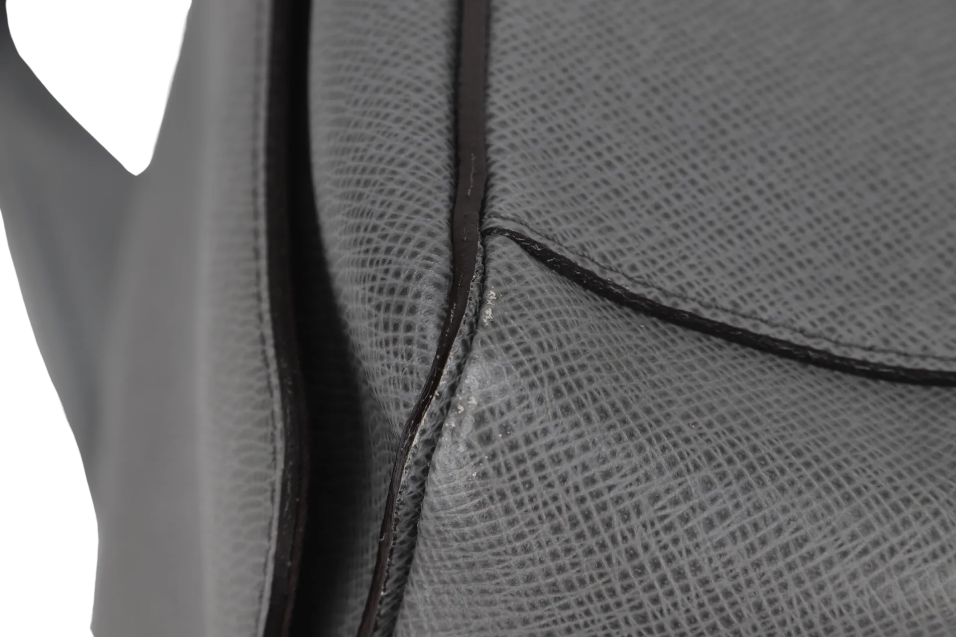 LOUIS VUITTON ROMAN GREY LEATHER MESSENGER BAG SILVER HARDWARE WITH DUST COVER