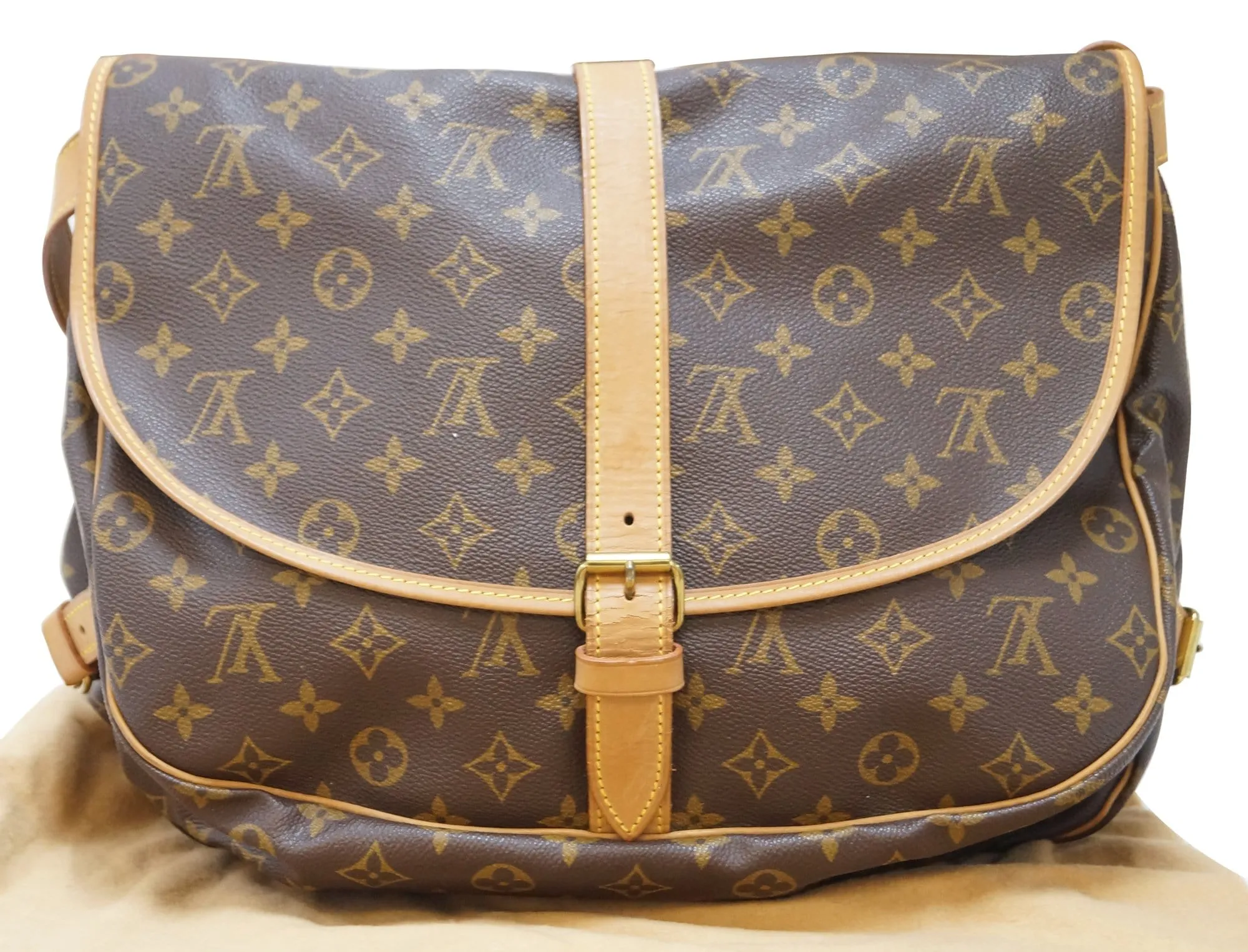 LOUIS VUITTON Saumur 35 Monogram Canvas Shoulder Bag