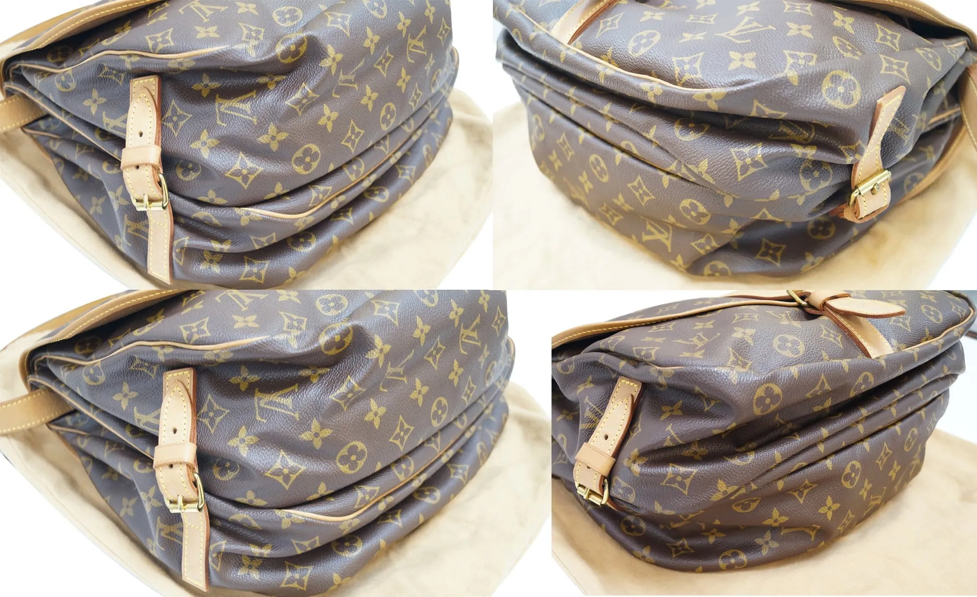 LOUIS VUITTON Saumur 35 Monogram Canvas Shoulder Bag