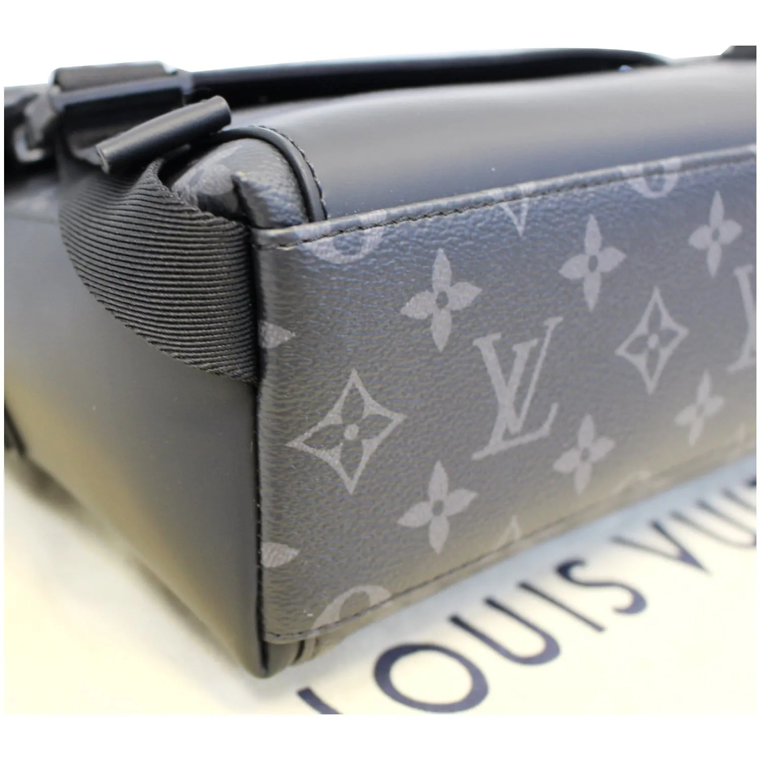 LOUIS VUITTON Voyager PM Monogram Eclipse Messenger Bag Black