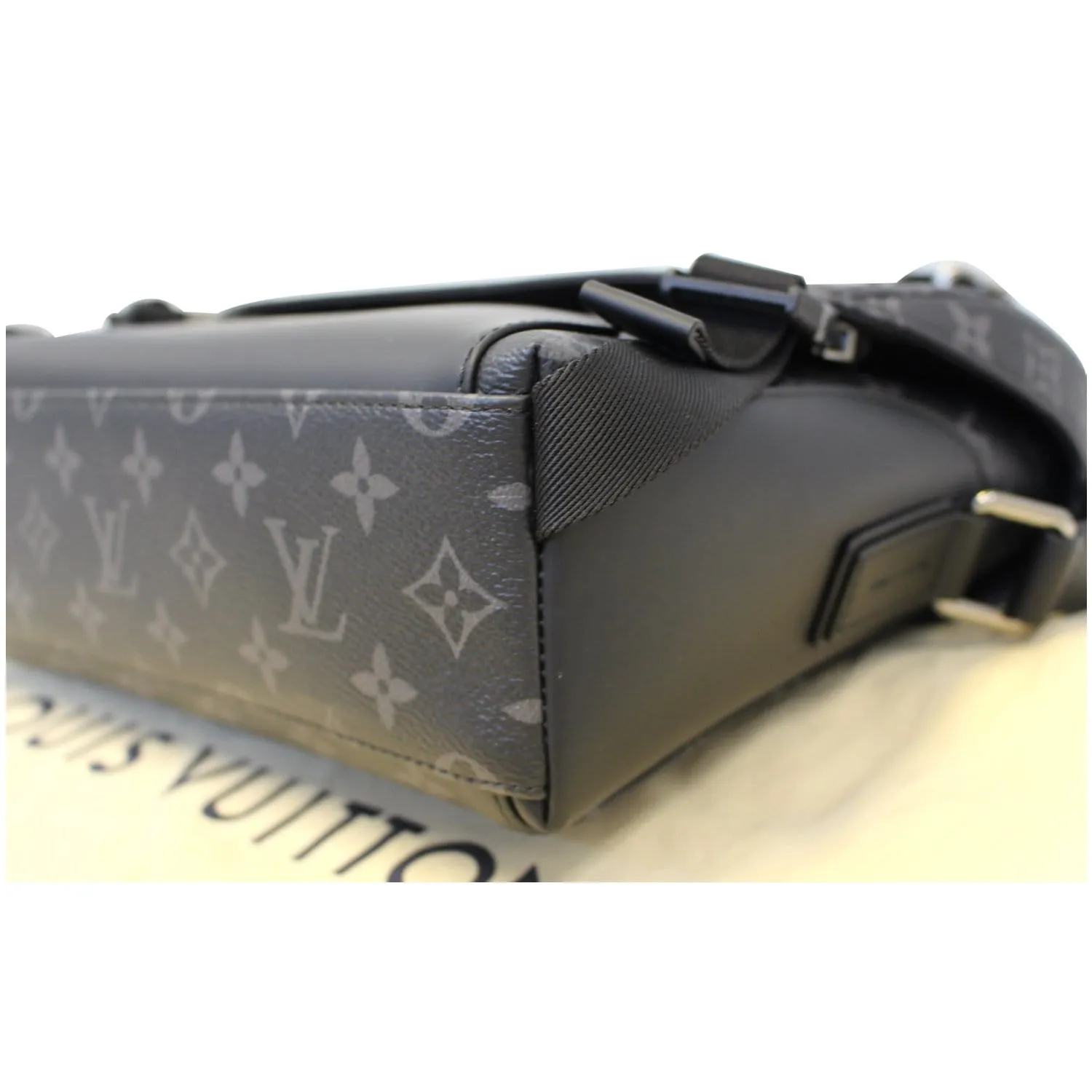 LOUIS VUITTON Voyager PM Monogram Eclipse Messenger Bag Black