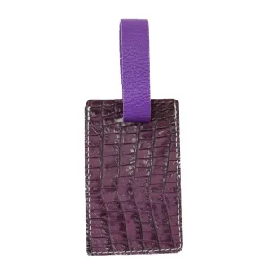 Luggage Tag - All Embossed w/ Amethyst Croc