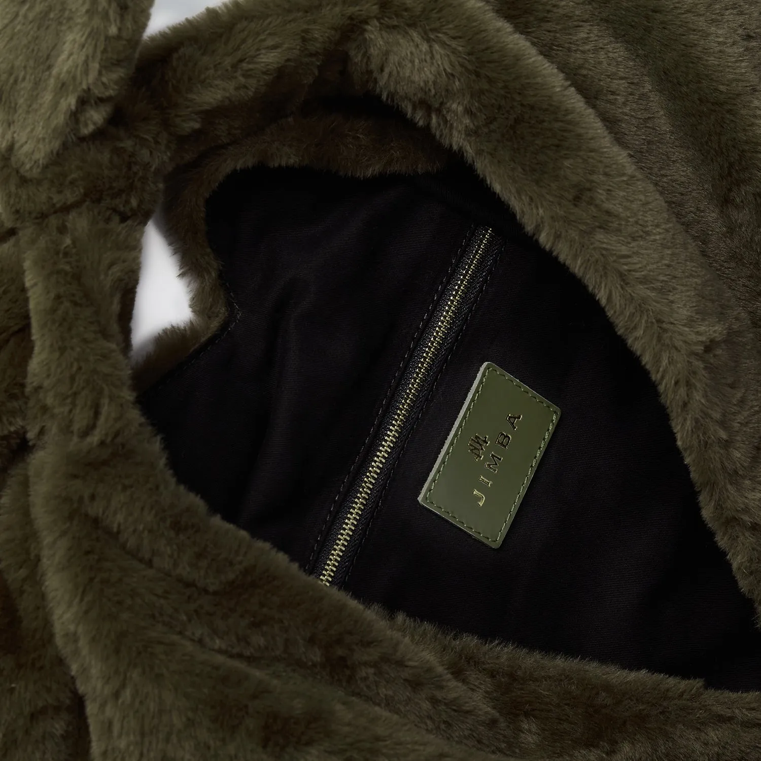 Maxi Ritz In Khaki Faux Fur
