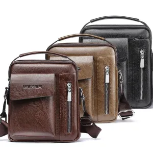 Men''s Leather Messenger Briefcase Bags Cross body Handbag Shoulder Bag
