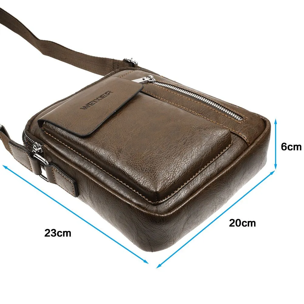 Men''s Leather Messenger Briefcase Bags Cross body Handbag Shoulder Bag
