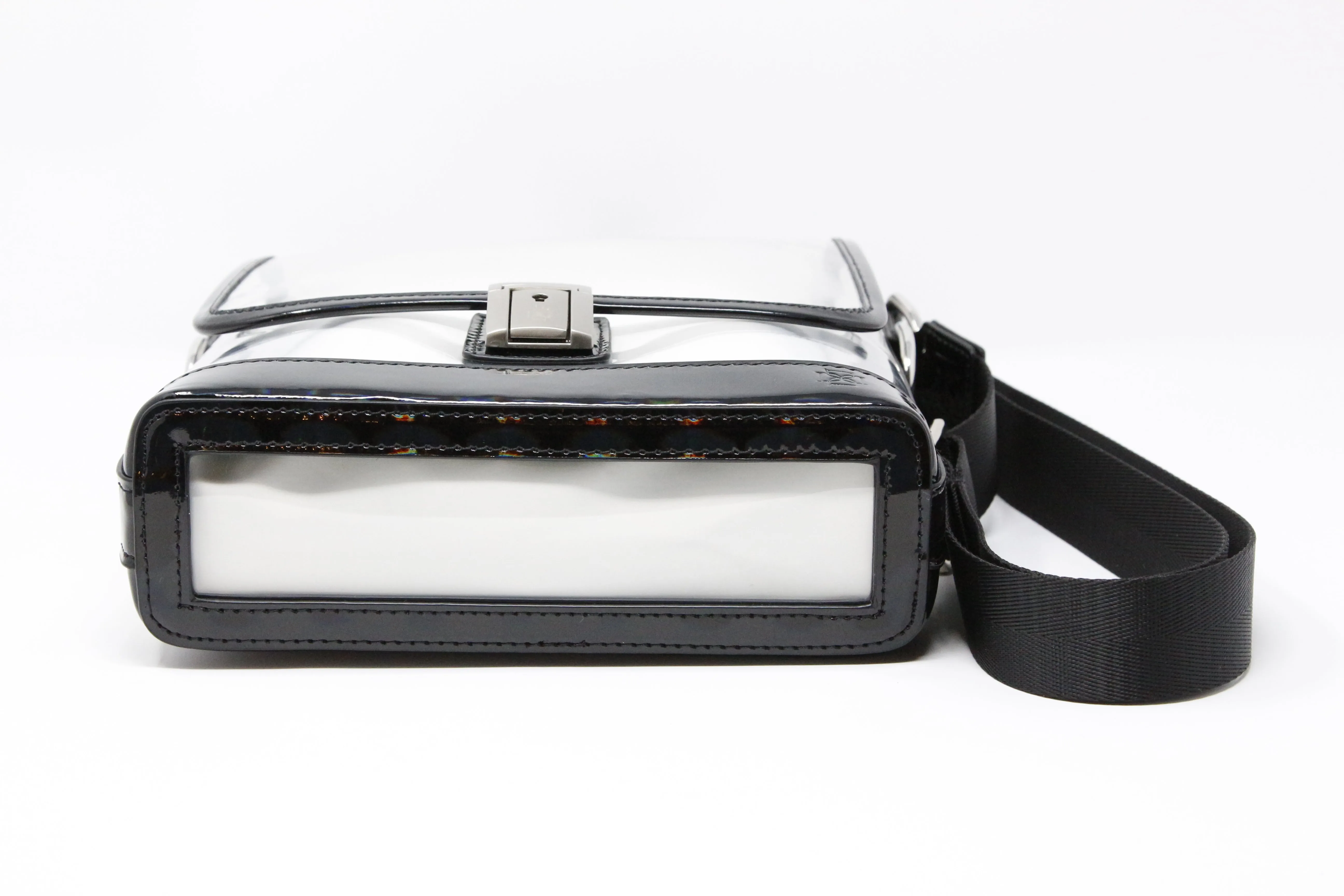 Messenger (Black Holographic Leather, Platinum Liner) - Buy with Prime