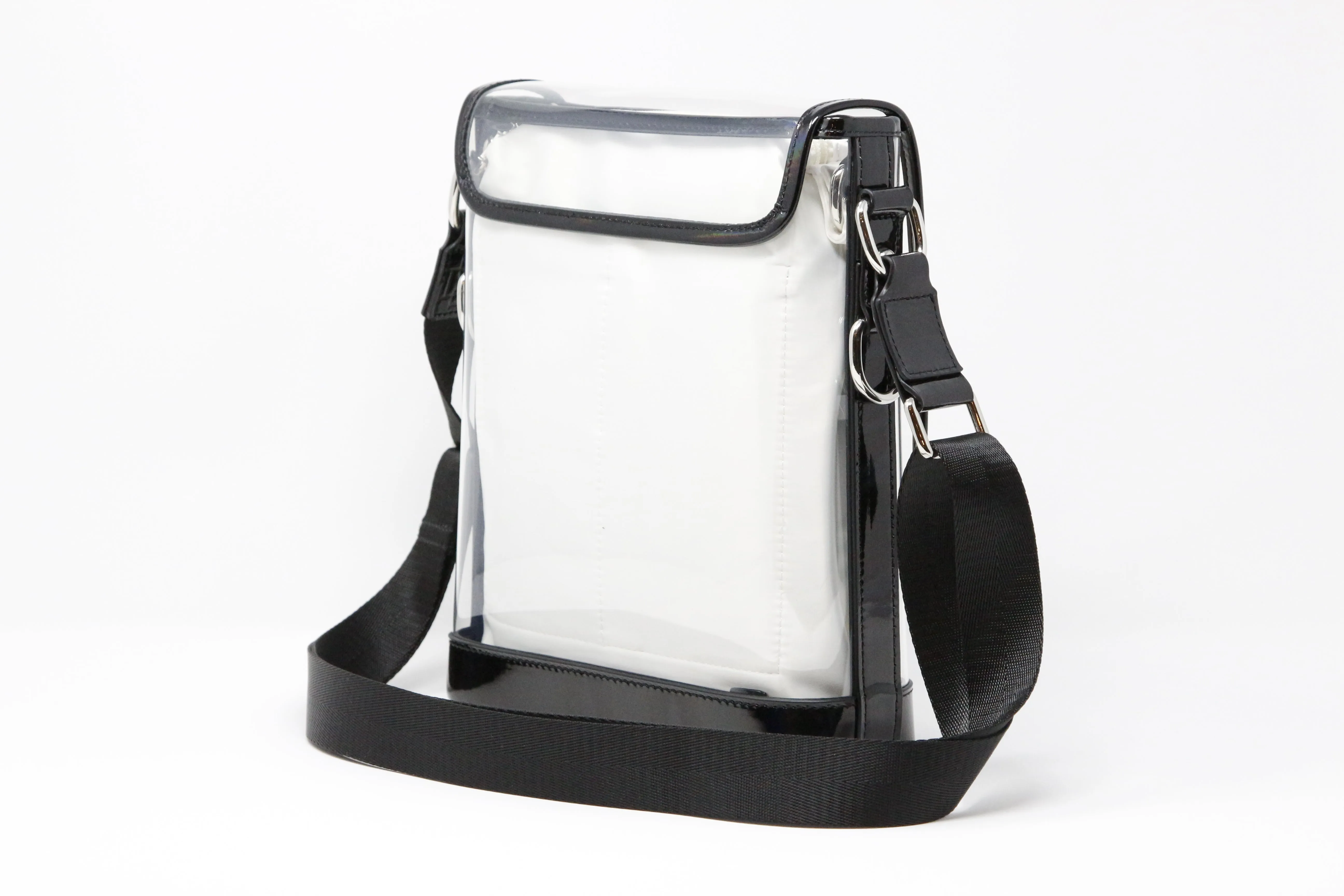 Messenger (Black Holographic Leather, Platinum Liner) - Buy with Prime