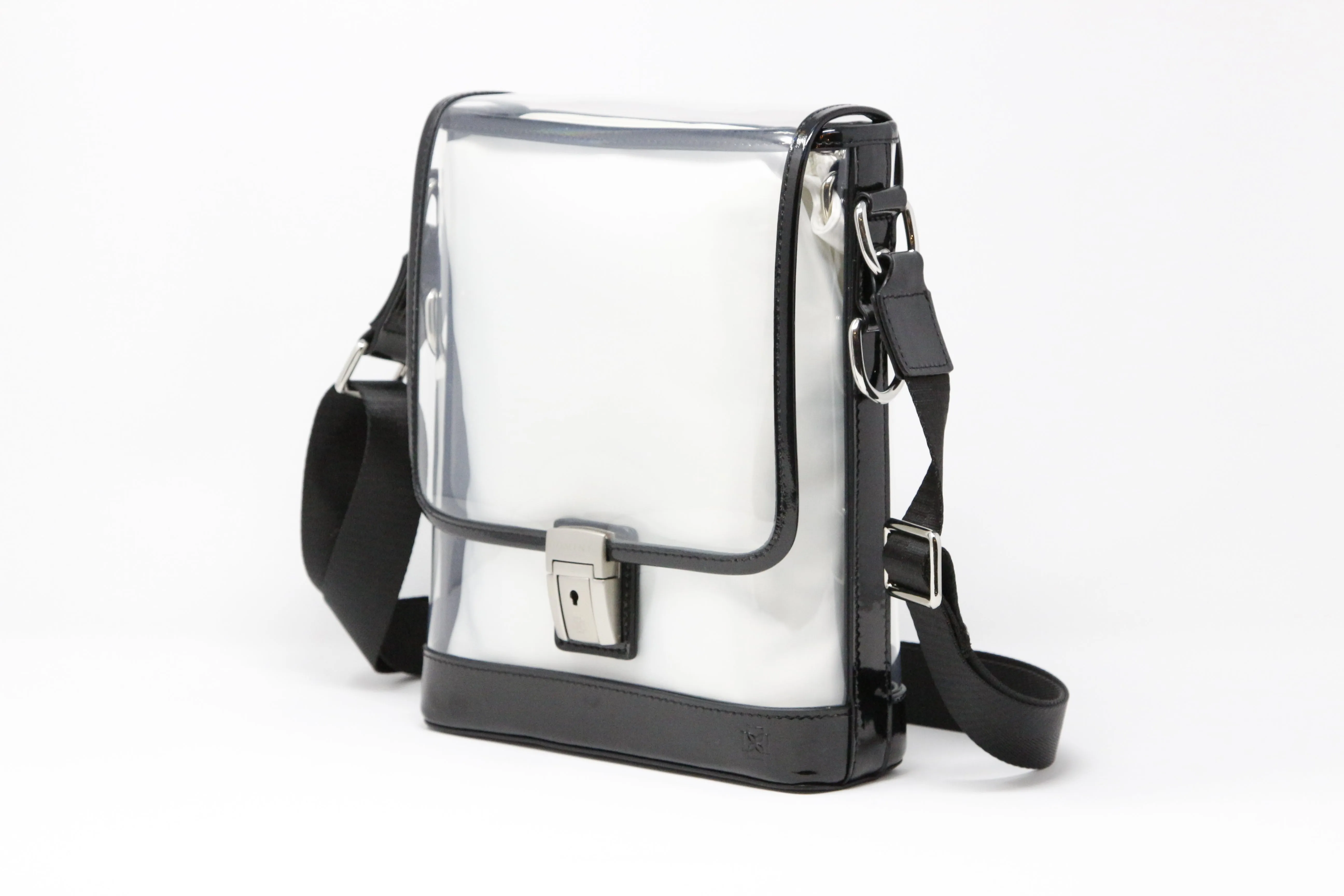 Messenger (Black Holographic Leather, Platinum Liner) - Buy with Prime
