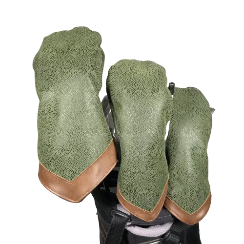 Millwood Green Faux Suede Golf Head Cover Set