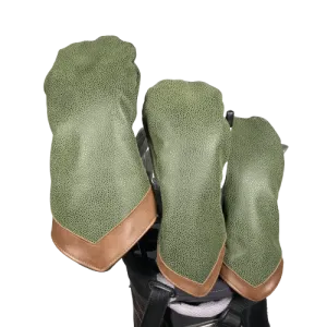 Millwood Green Faux Suede Golf Head Cover Set
