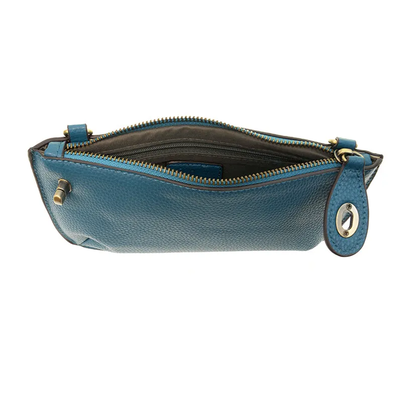 Mini Crossbody Wristlet Clutch in Monaco Blue