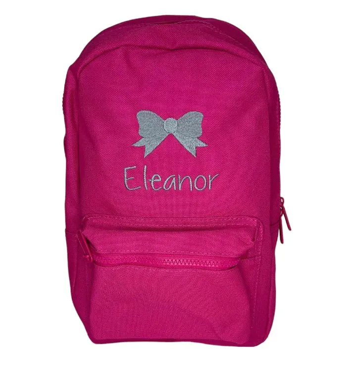 Mini Essential Backpack personalised with Bow Design