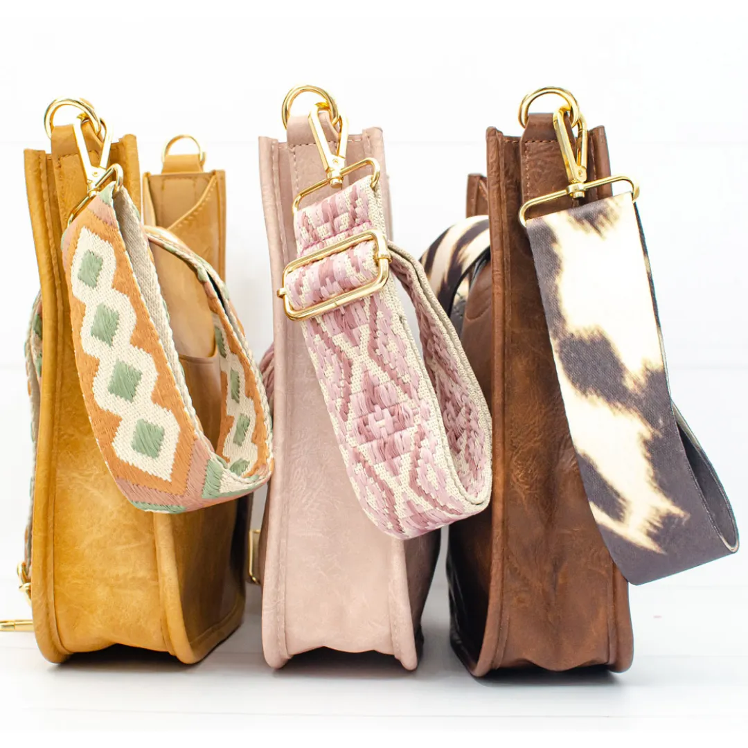 Mini Guitar Strap Purse - Mini Faux Leather Messenger - Monogrammable Cross Body Purse - 5 Colors