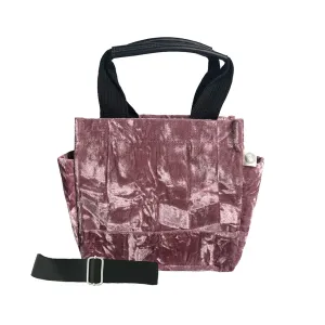 Mini Luxe North South: Petal Pink Crushed Velvet