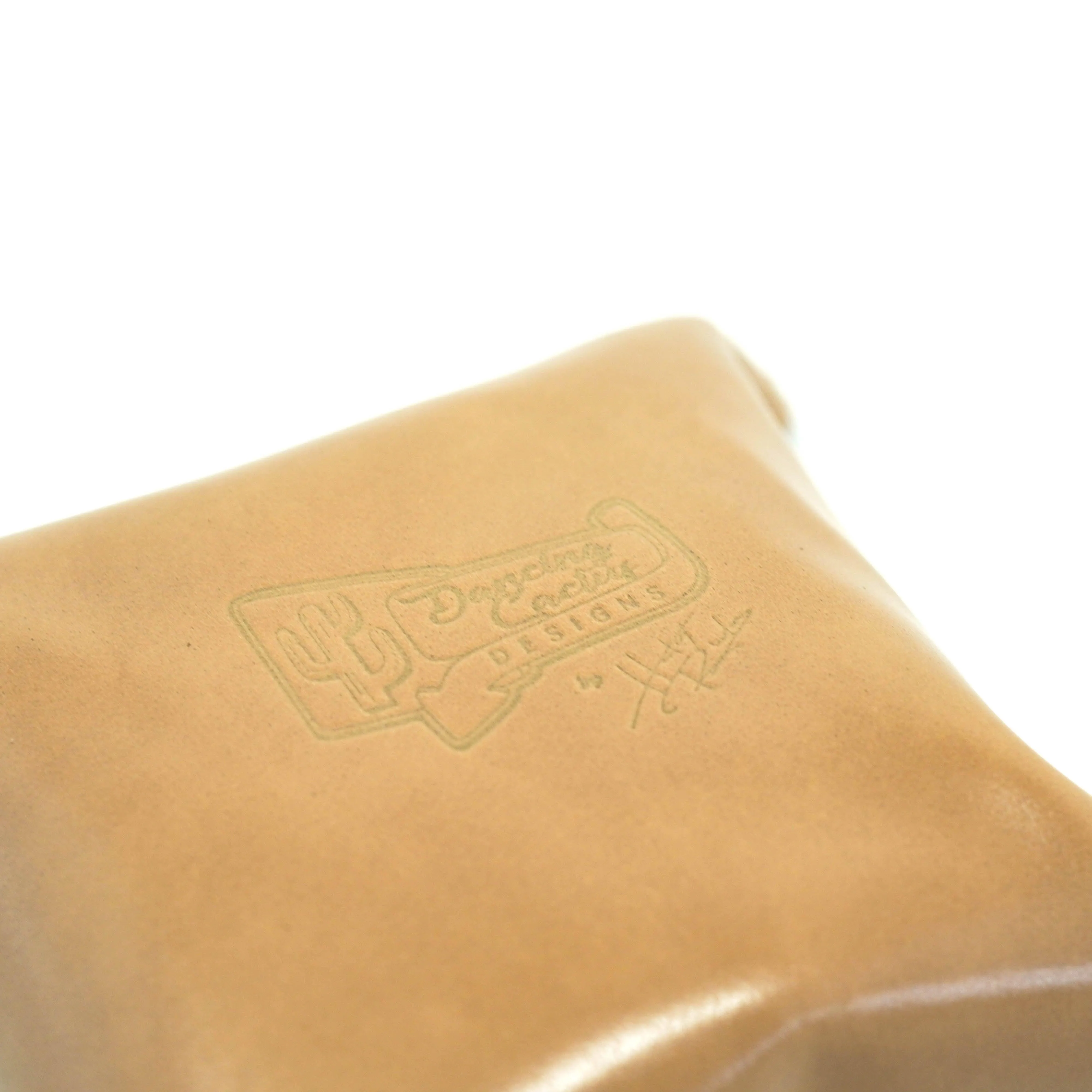 Mini Tray - Glossed Cream Leather w/ Brindle