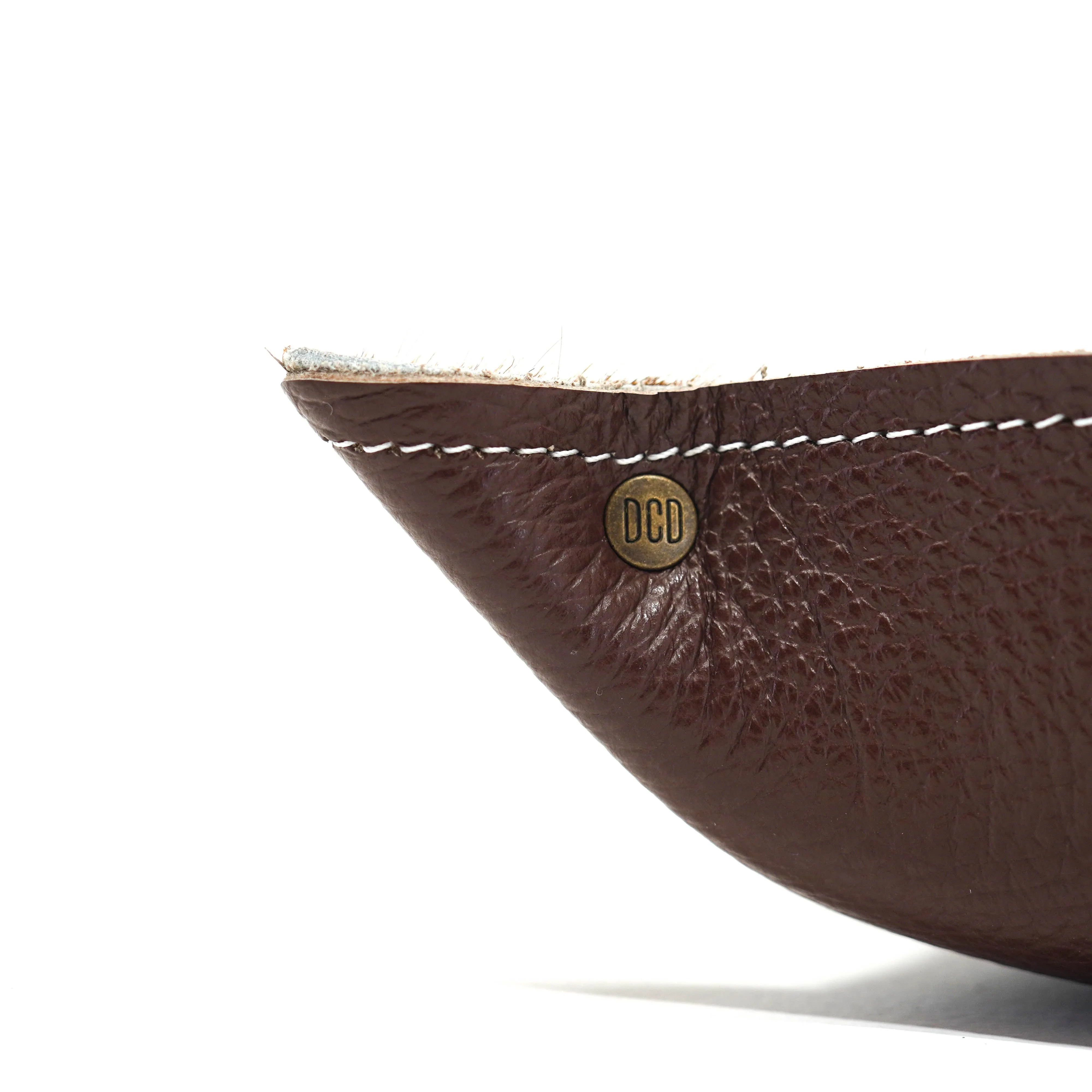 Mini Tray - Pebbled Chocolate Leather w/ Long Brindle