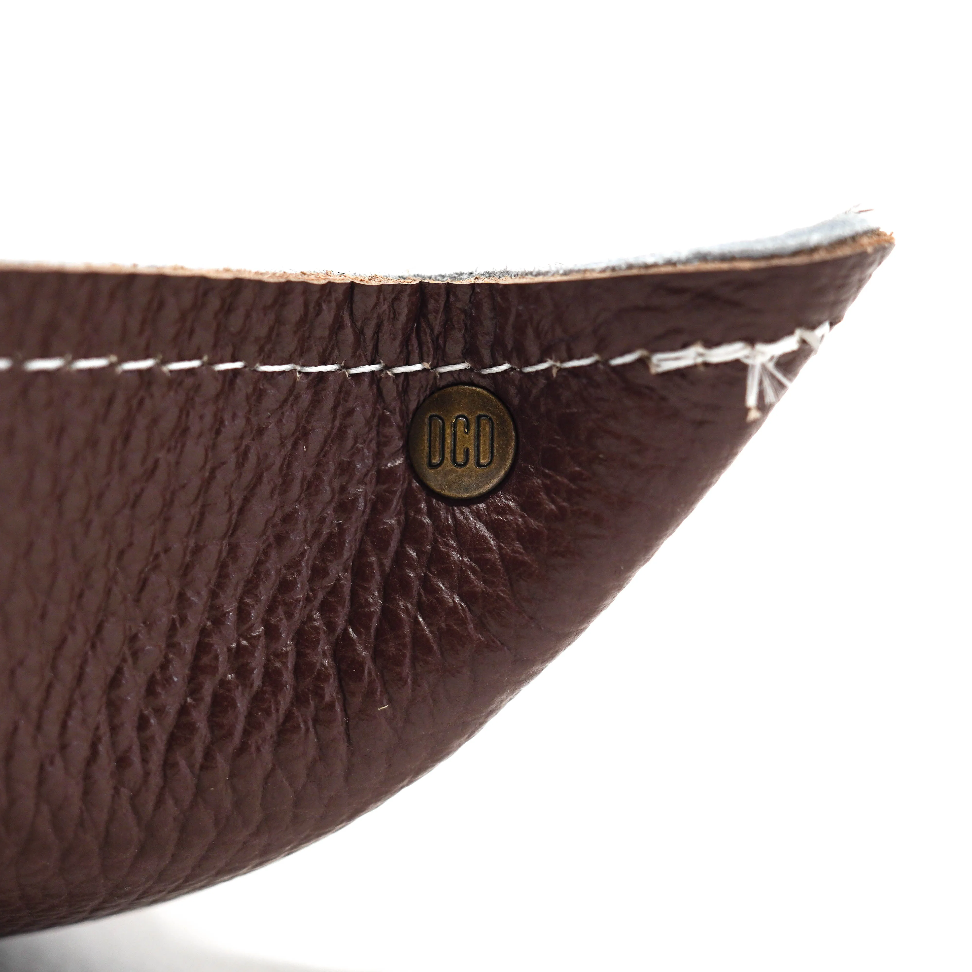 Mini Tray - Pebbled Chocolate Leather w/ Salt N' Pepper