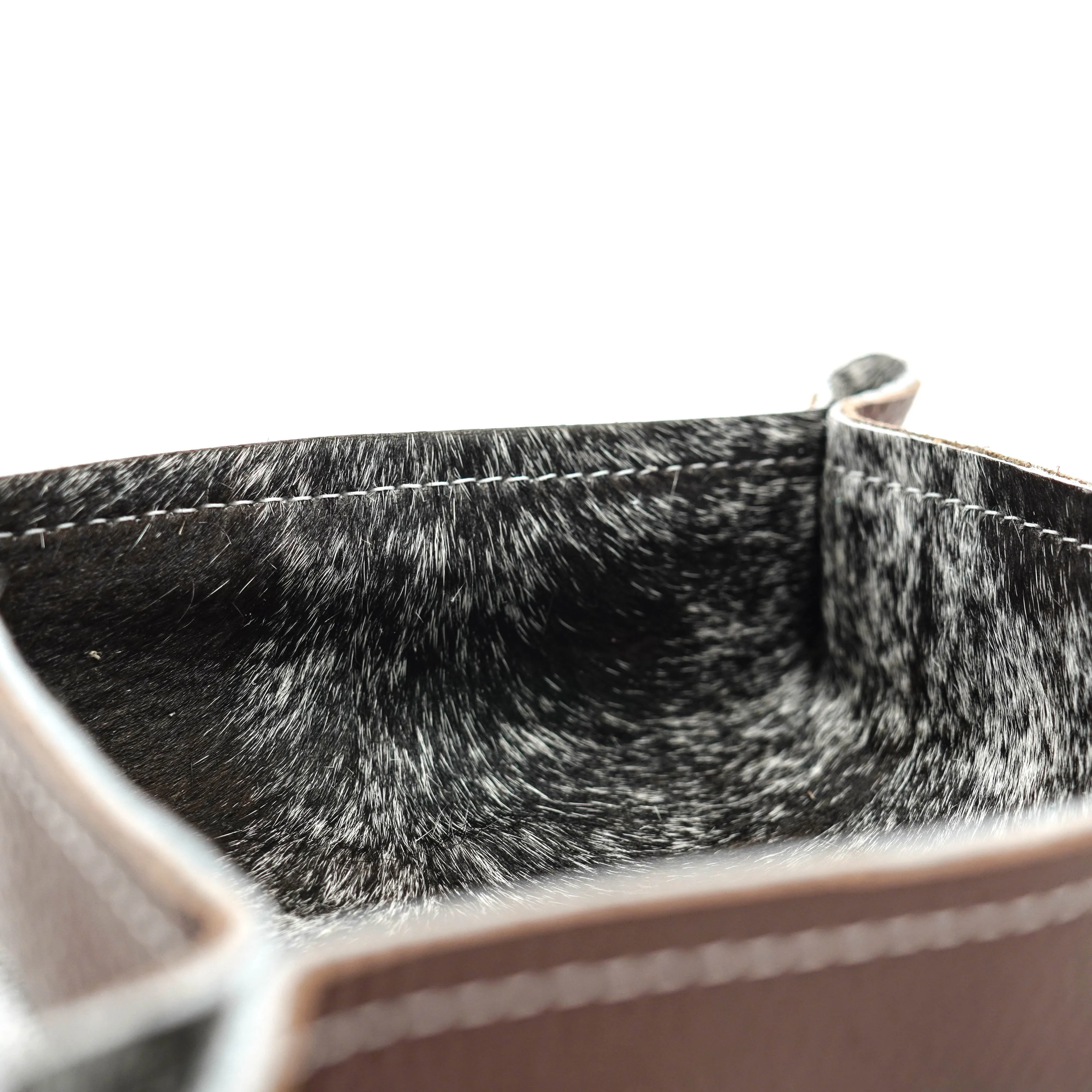 Mini Tray - Pebbled Chocolate Leather w/ Salt N' Pepper