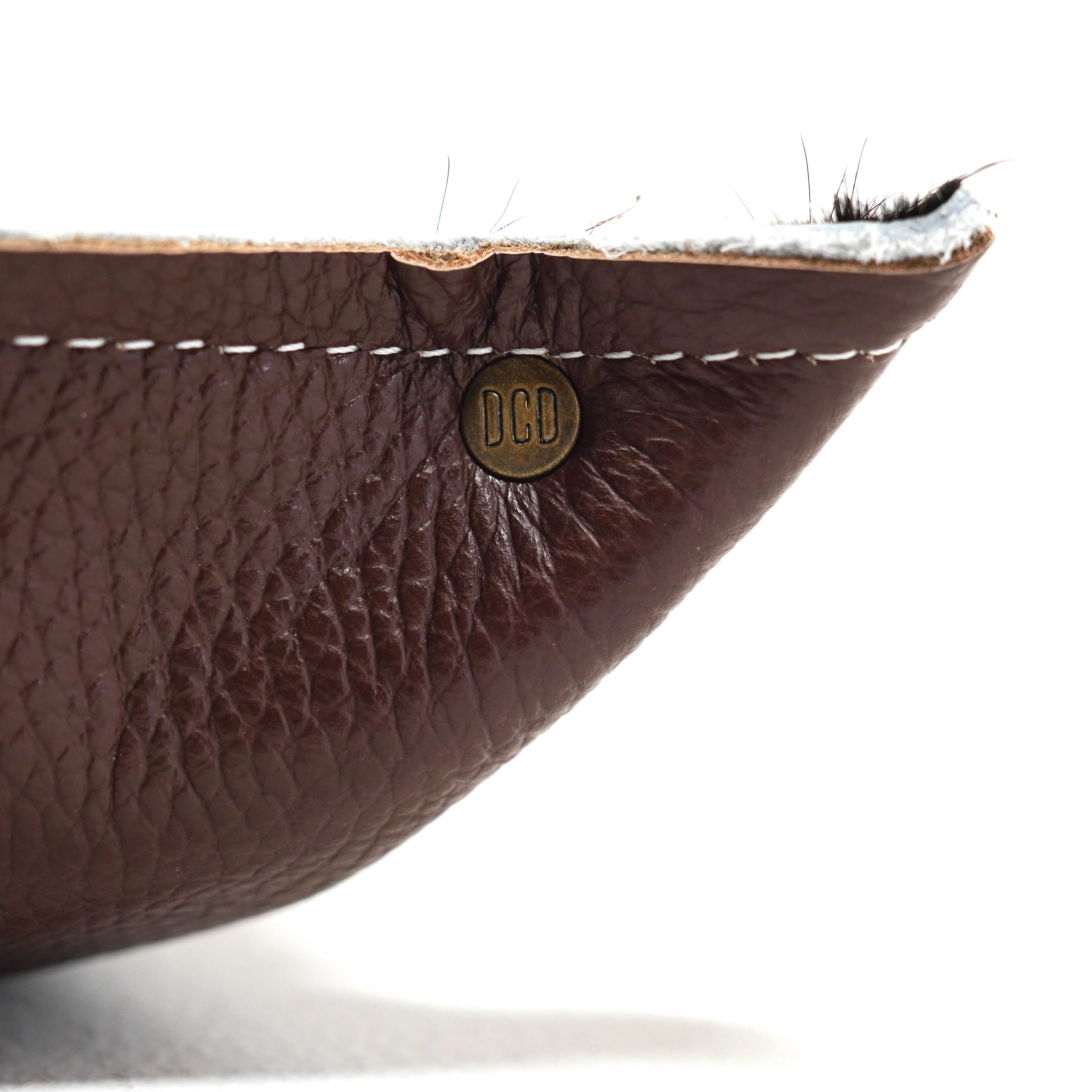 Mini Tray - Pebbled Chocolate Leather w/ Tricolor