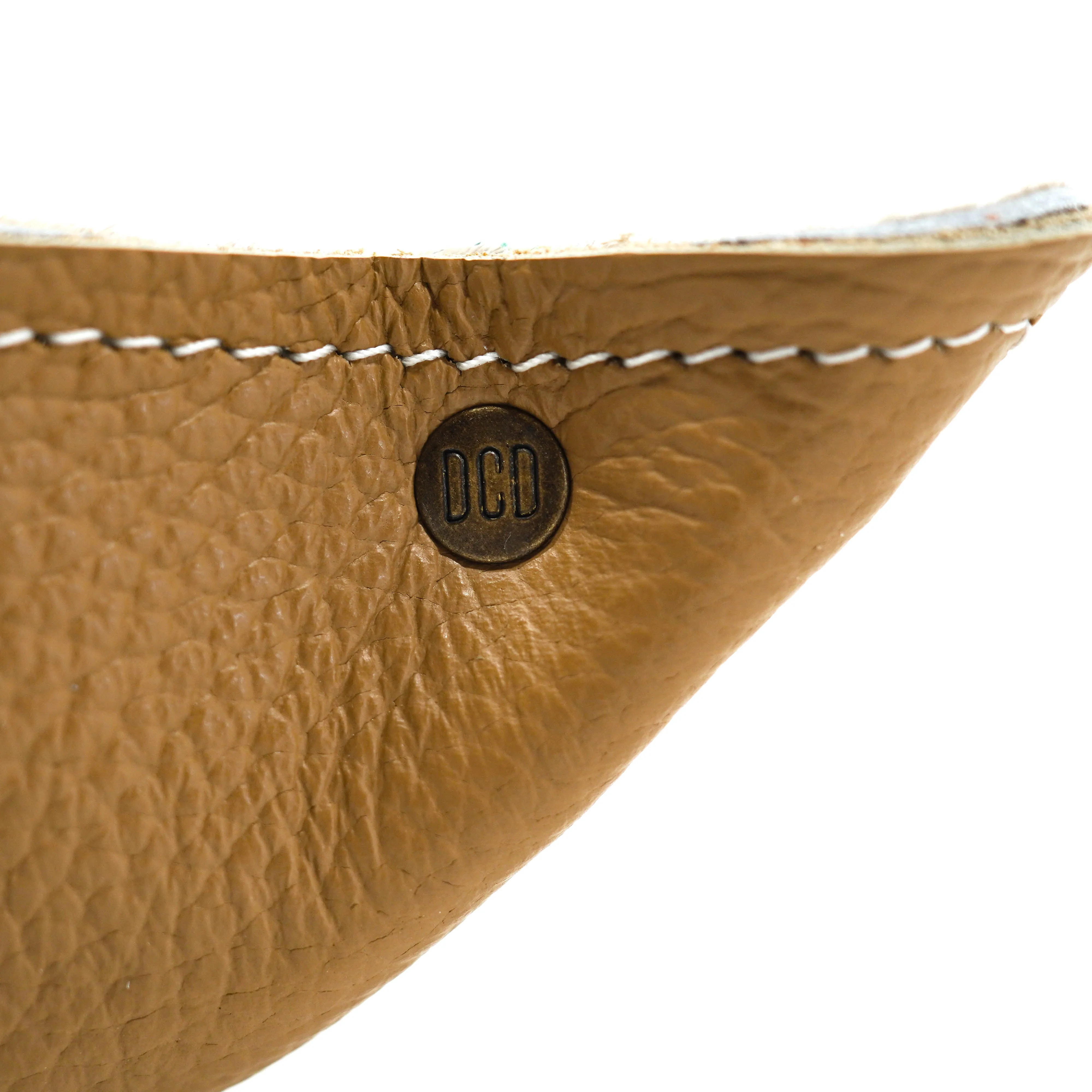 Mini Tray - Pebbled Dulce de Leche Leather w/ Light Brindle