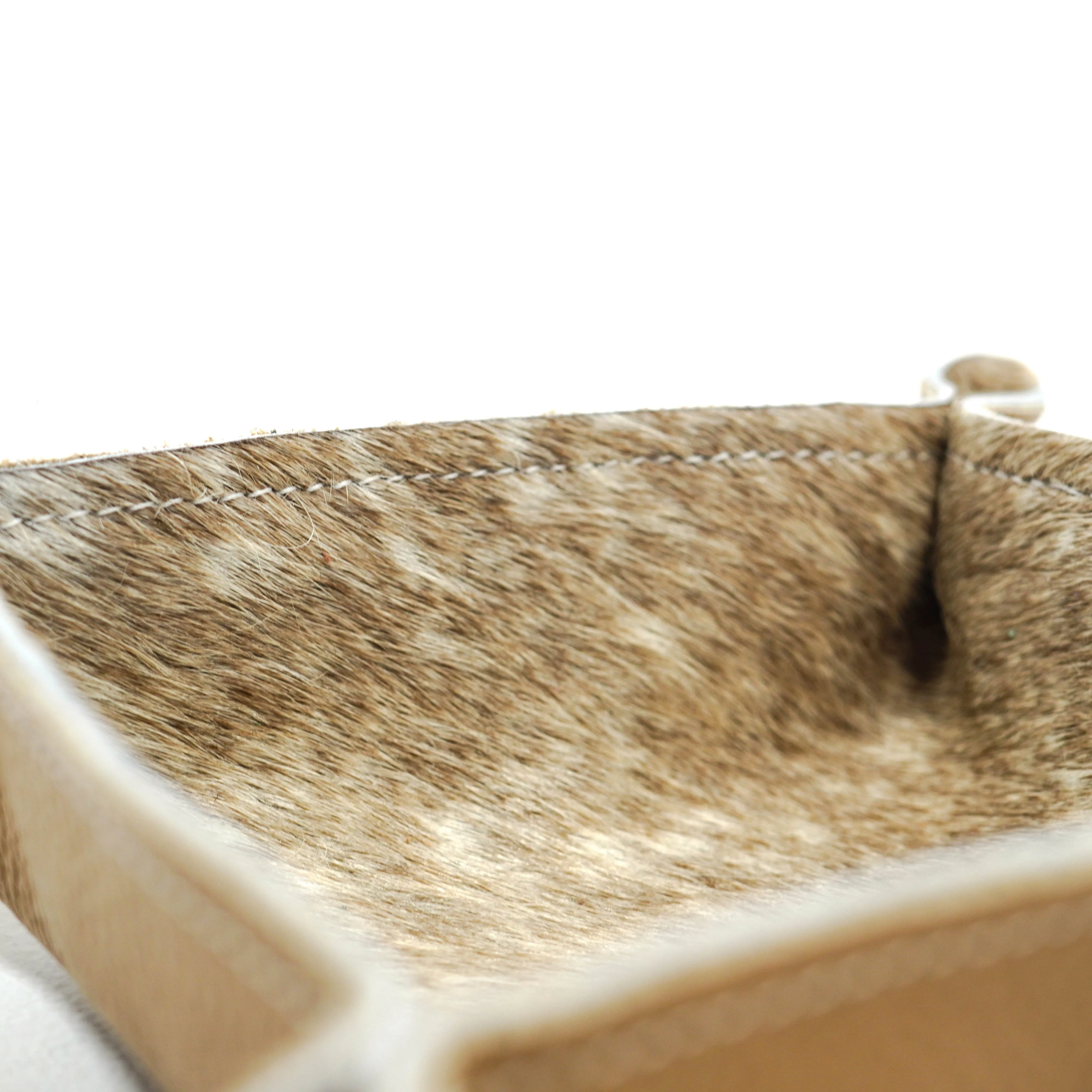 Mini Tray - Pebbled Dulce de Leche Leather w/ Light Brindle