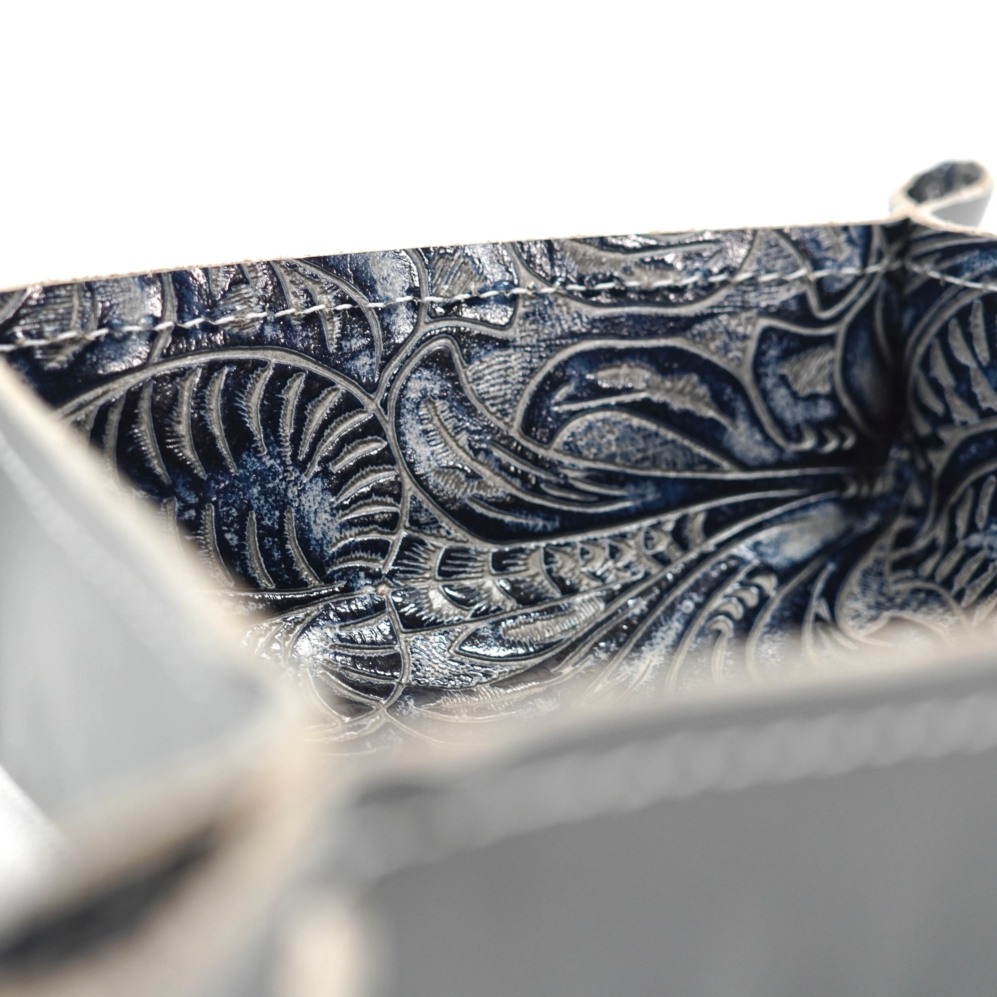 Mini Tray - Smooth Lead Leather w/ Sapphire Tool